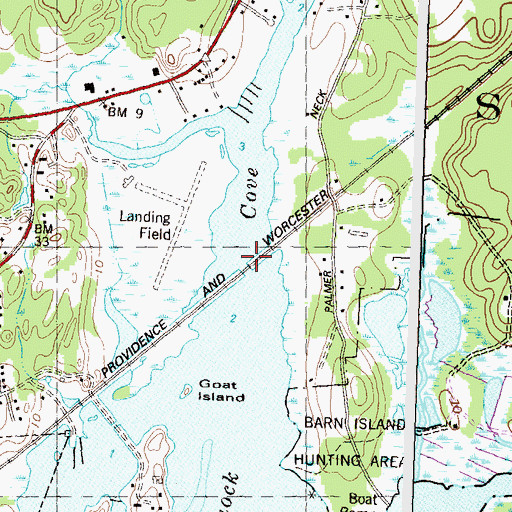 Topographic Map of Wequetequock River, CT