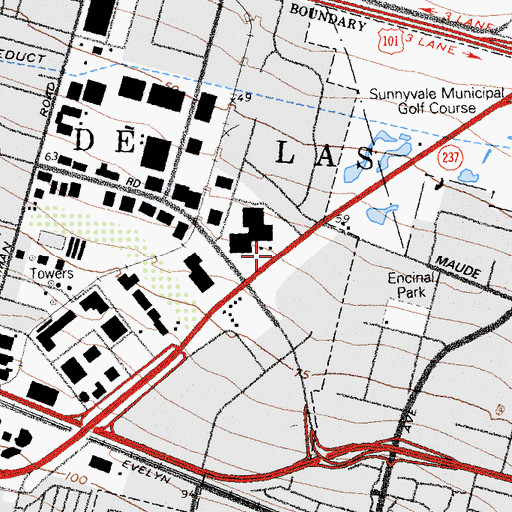 Topographic Map of Exit 2, CA