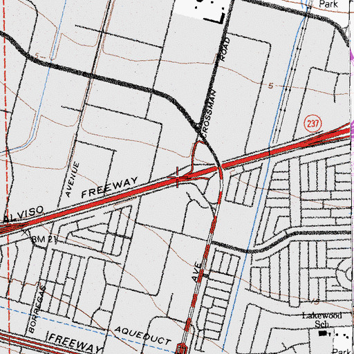 Topographic Map of Exit 4, CA