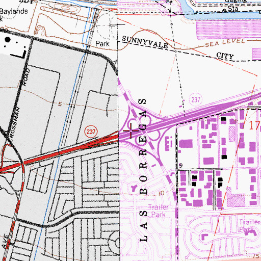 Topographic Map of Exit 5, CA