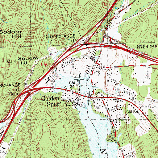 Topographic Map of Banning Cove, CT