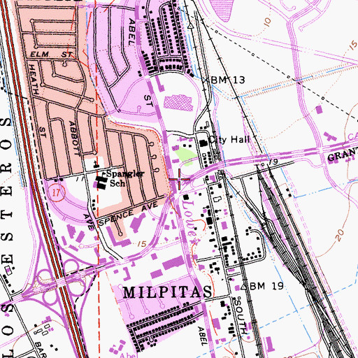 Topographic Map of Exit 10, CA