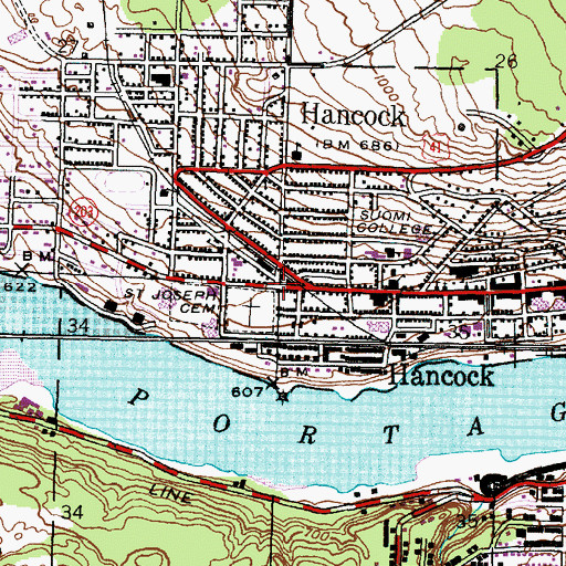 Topographic Map of Birch Grove Mobile Home Park, MI