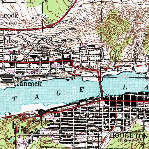 Topographic Map of United States Coast Guard Station (historical), MI