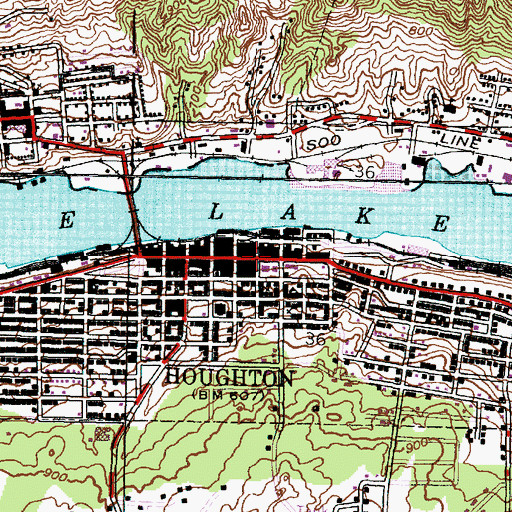 Topographic Map of Grace United Methodist Church, MI