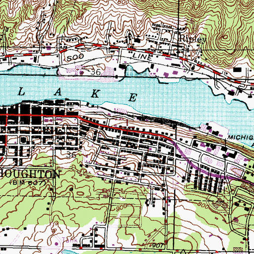 Topographic Map of Good Shepherd Lutheran Church, MI