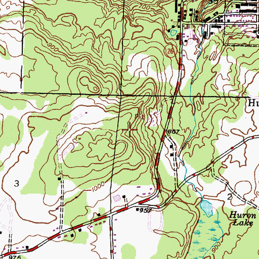 Topographic Map of Houghton Baptist Church, MI