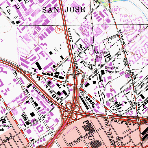 Topographic Map of Exit 4D, CA