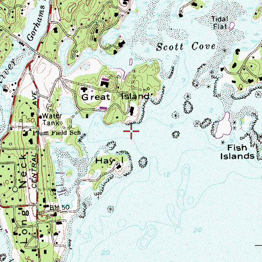 Topographic Map of Zieglers Cove, CT