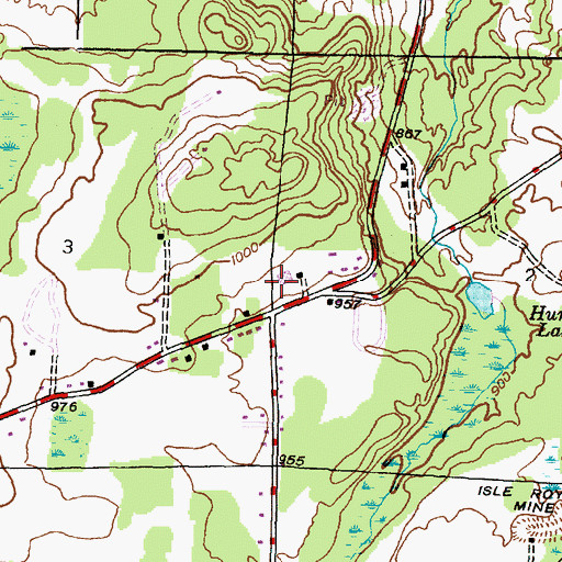 Topographic Map of Copper County Mall, MI