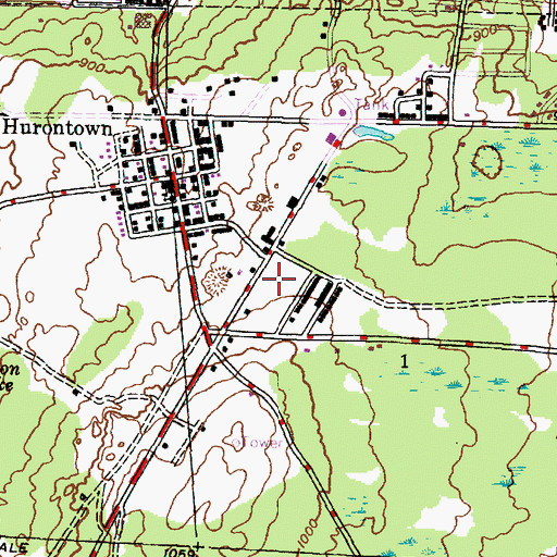 Topographic Map of Houghton High School, MI