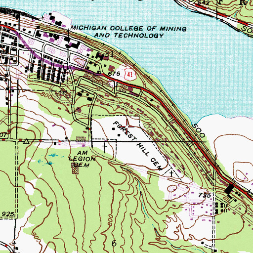 Topographic Map of Hoar Family Mausoleum Historical Marker, MI