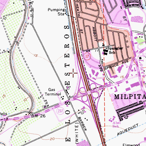 Topographic Map of Exit 8C, CA