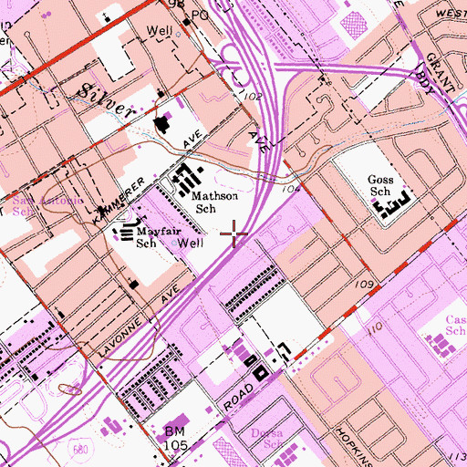 Topographic Map of Exit 1B, CA