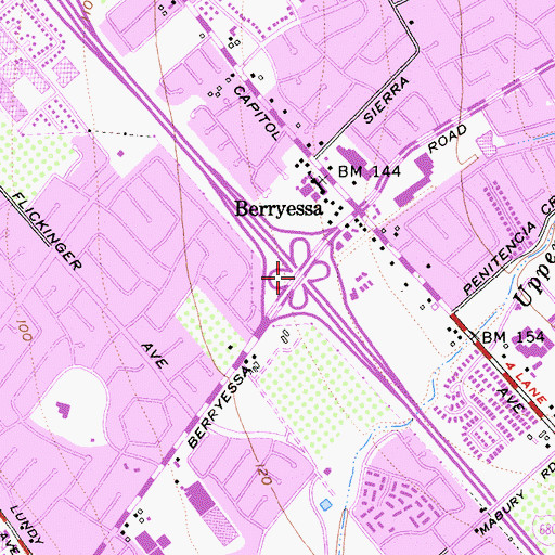 Topographic Map of Exit 4, CA