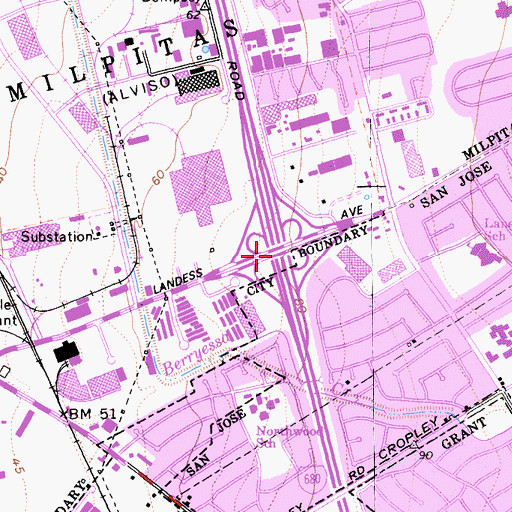 Topographic Map of Exit 6, CA