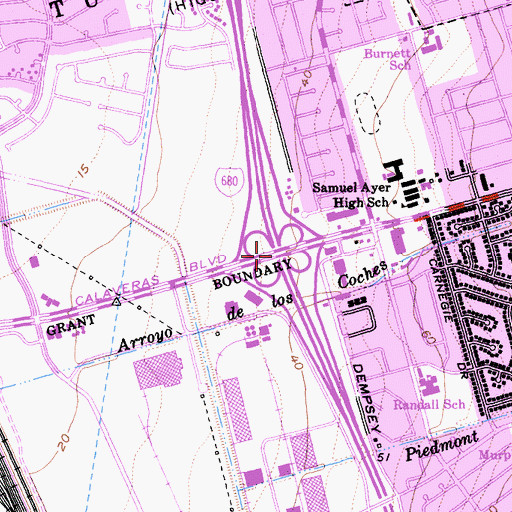 Topographic Map of Exit 8, CA