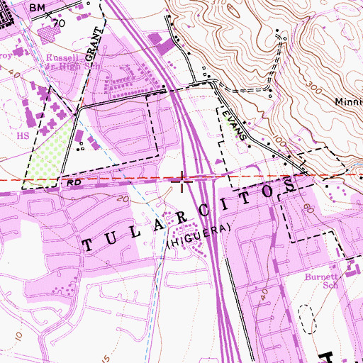 Topographic Map of Exit 9, CA