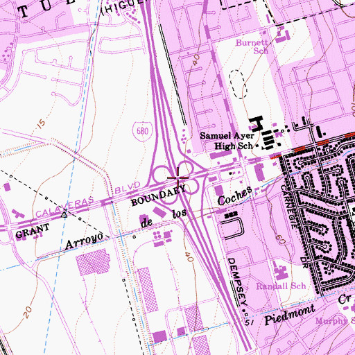 Topographic Map of Exit 11B, CA