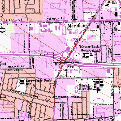 Topographic Map of Exit 7, CA