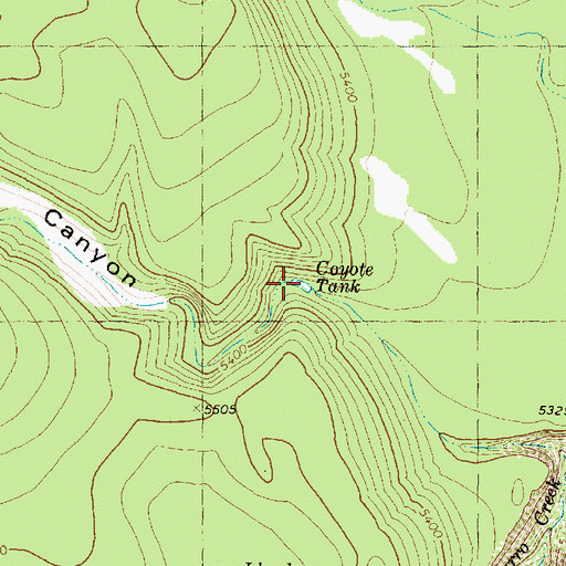 Topographic Map of Coyote Tank, AZ