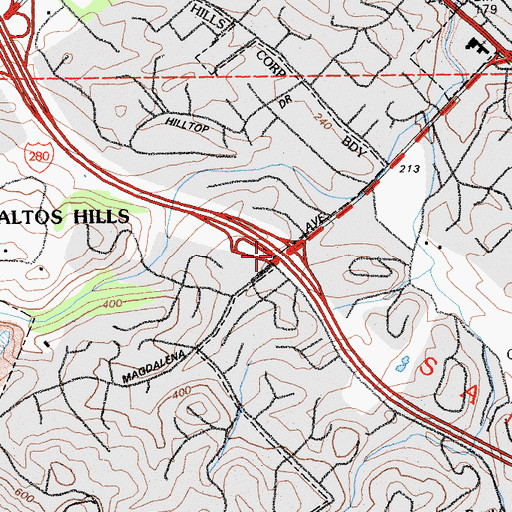 Topographic Map of Exit 15, CA