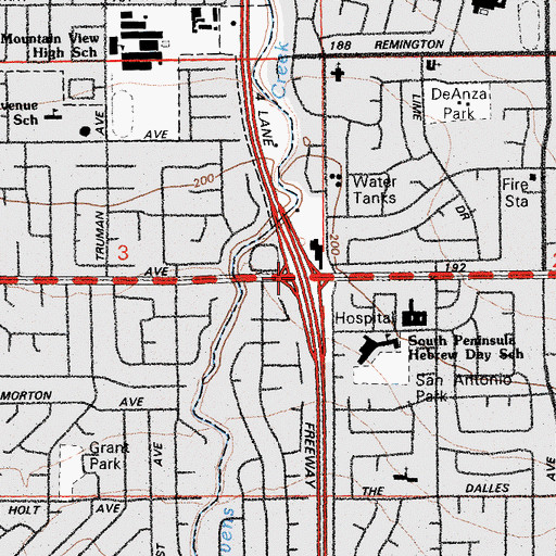 Topographic Map of Exit 20, CA