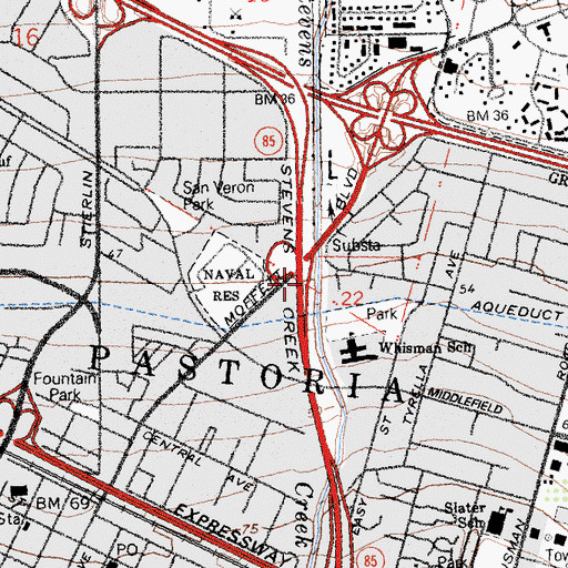 Topographic Map of Exit 24A, CA