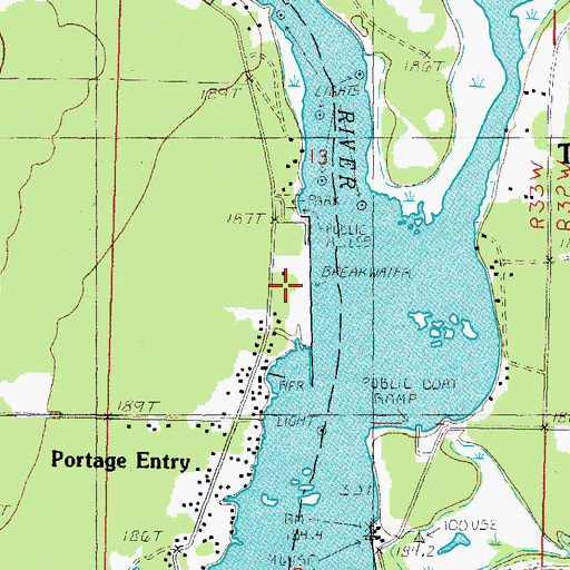 Topographic Map of Craig Post Office (historical), MI