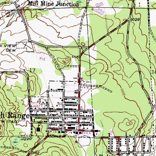 Topographic Map of Calvary Baptist Church, MI