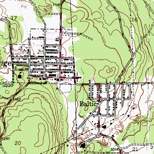 Topographic Map of Holy Family Church, MI