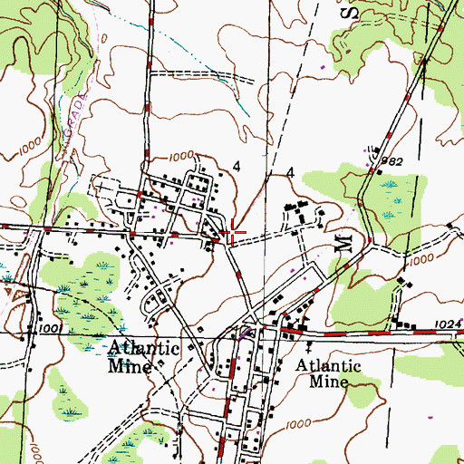 Topographic Map of Grace Lutheran Church, MI