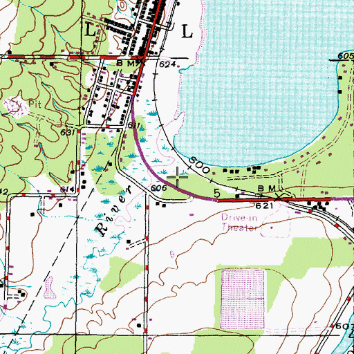 Topographic Map of Chassell Centennial Park, MI