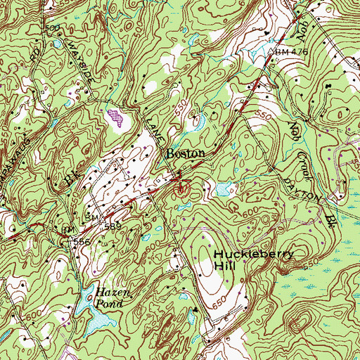 Topographic Map of Boston, CT