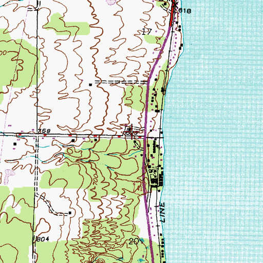 Topographic Map of Pelkie Laestadian Church, MI