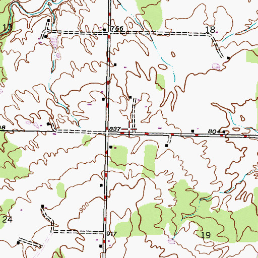 Topographic Map of Copper Country Christian School, MI
