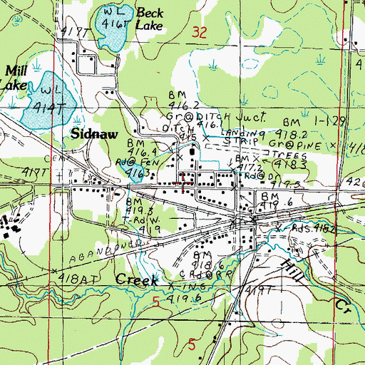 Topographic Map of Sidnaw United Methodist Church, MI