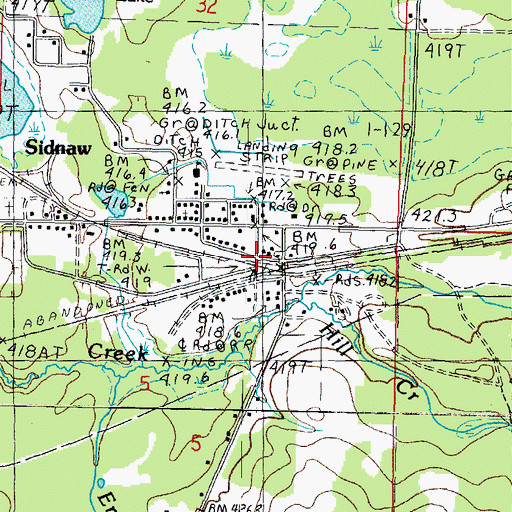 Topographic Map of Sidnaw Station, MI