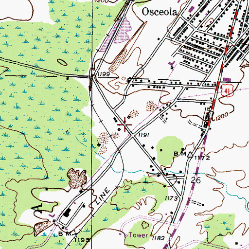 Topographic Map of Washington Middle School, MI