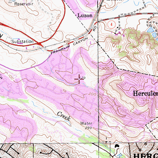 Topographic Map of Lupine Hills Elementary School, CA