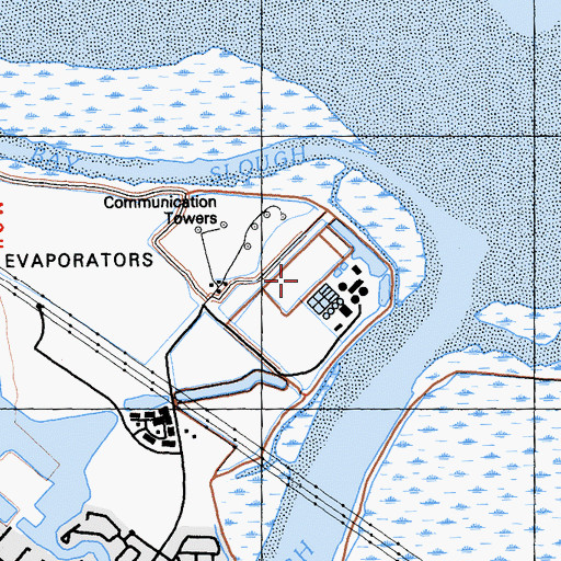 Topographic Map of South Bay Sewer Authority Treatment Plant, CA