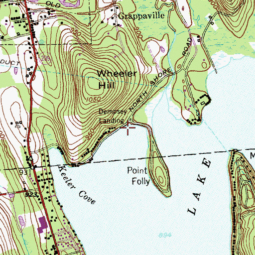 Topographic Map of Dempsey Landing, CT