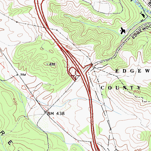 Topographic Map of Exit 29, CA