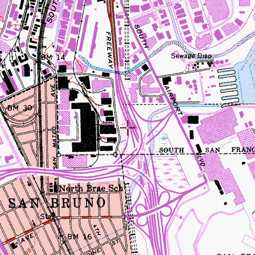 Topographic Map of Exit 6B, CA