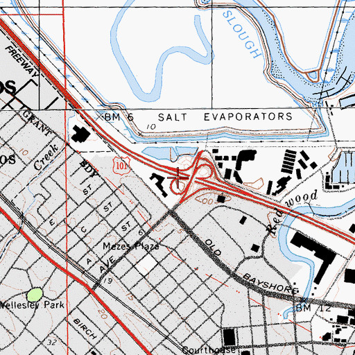 Topographic Map of Exit 409, CA