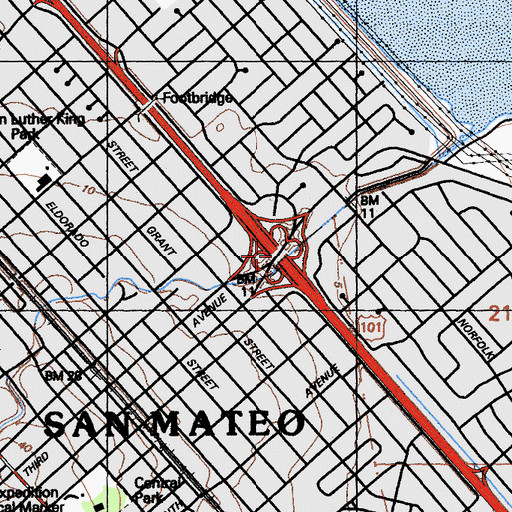 Topographic Map of Exit 416, CA
