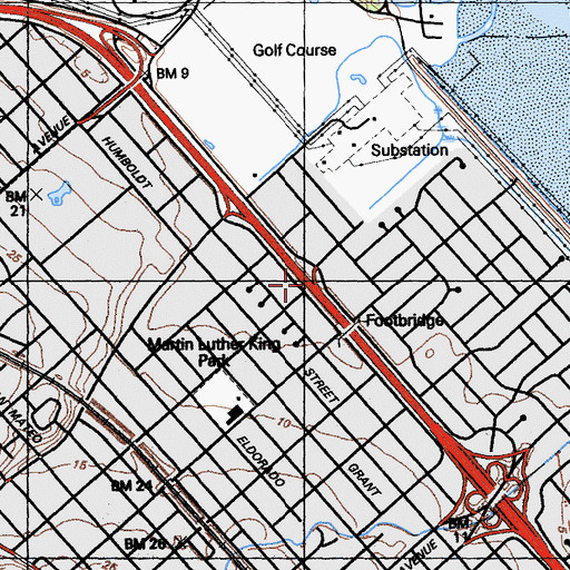 Topographic Map of Exit 417, CA