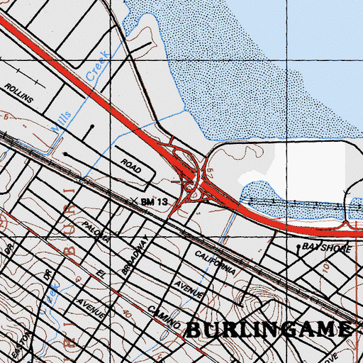 Topographic Map of Exit 419B, CA