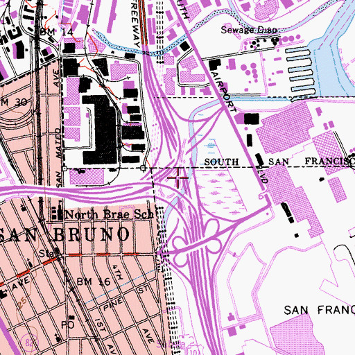 Topographic Map of Exit 423C, CA