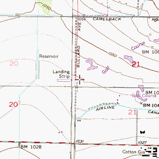 Topographic Map of Litchfield Park Airport (historical), AZ